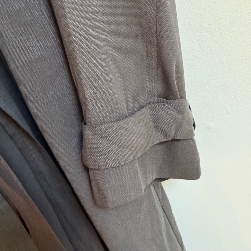 Eileen Fisher | Knee Length Tencel Trench Coat - Picture 7 of 12